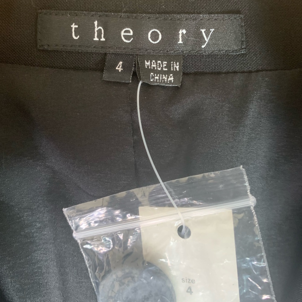 Theory Classic Black Blazer Size 4 - Picture 4 of 4